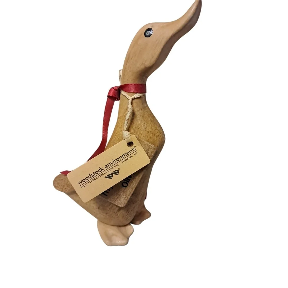 2005 Dcuk Woodstock‎ Environments Hand Carved Duck Duckling Named Oliver